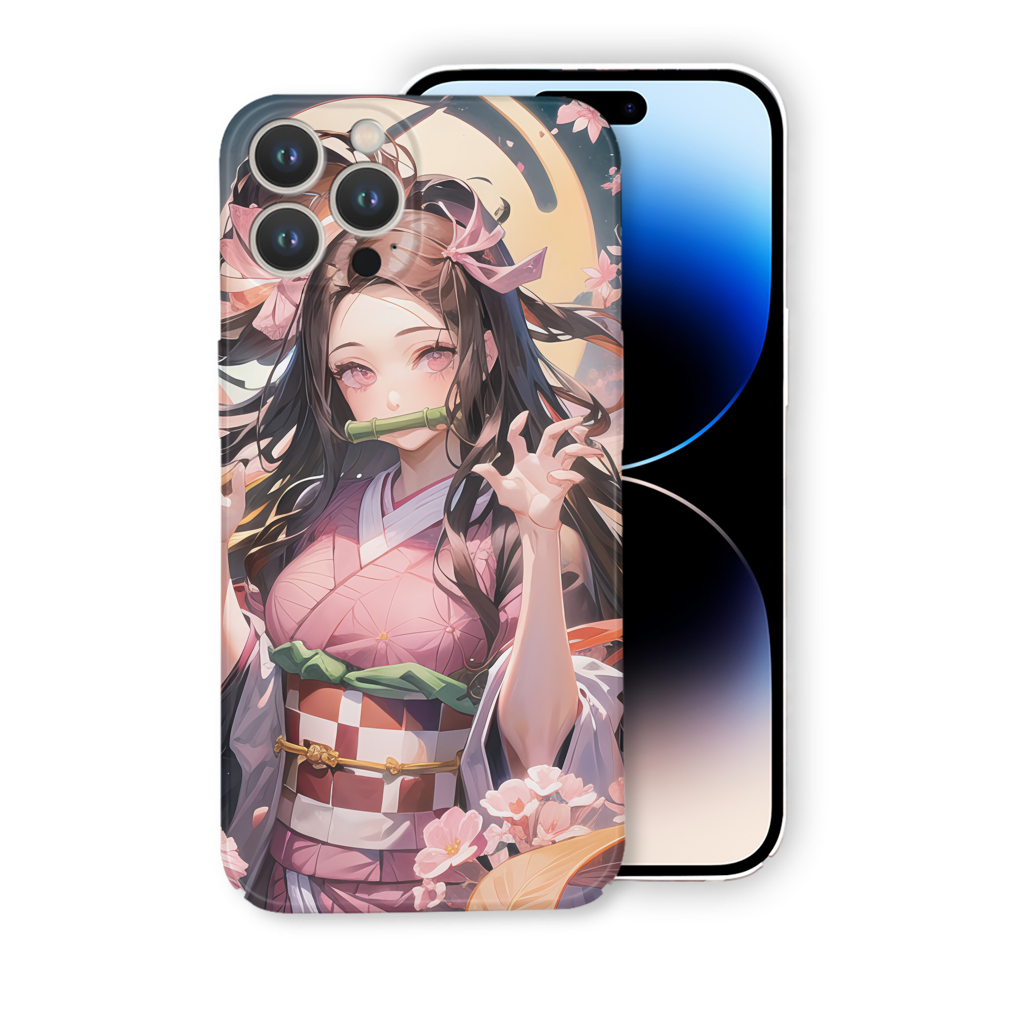（画像用） 鬼滅の刃（きめつのやいば）竈門 禰󠄀豆子／かまど ねずこ Kamado Nezuko 【iPhone 14シリーズ対応】ハードケース